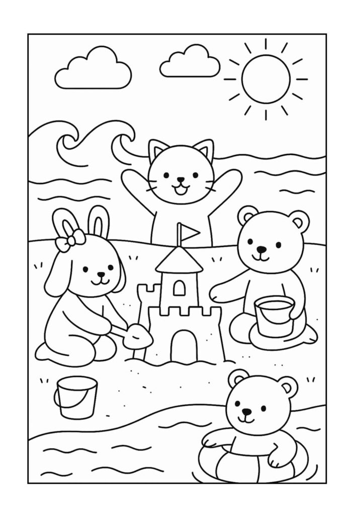 Desenhos de Bobbie Goods na Praia para colorir