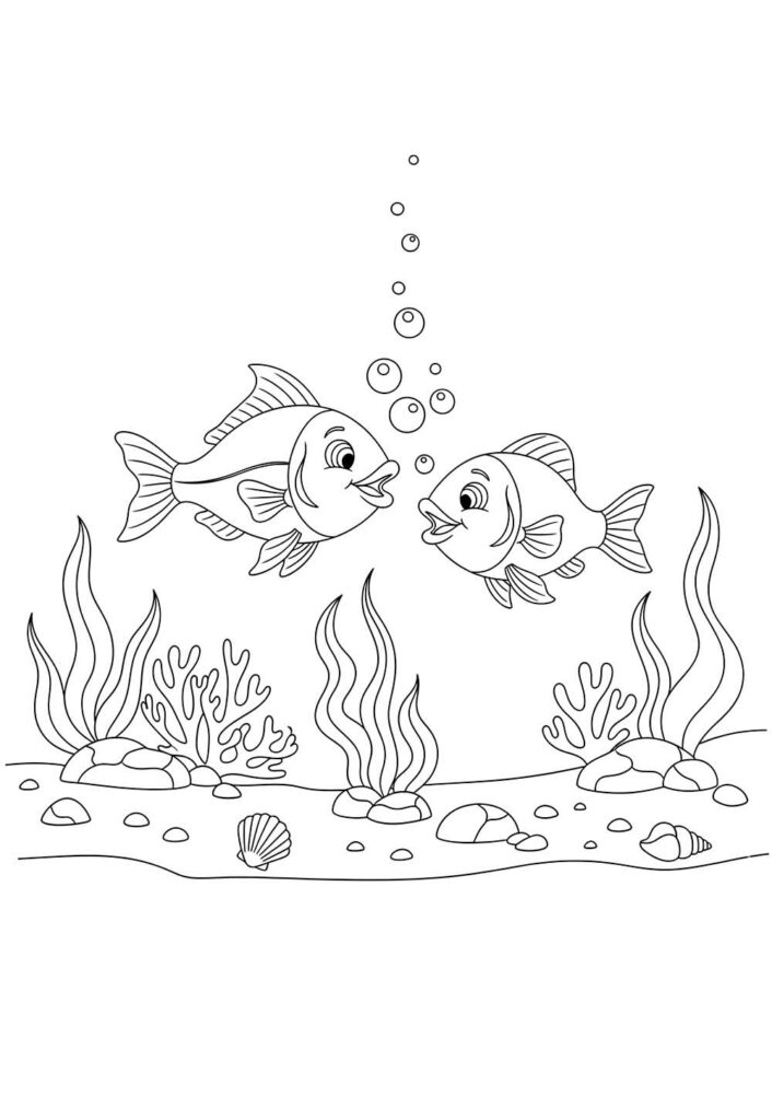 Desenhos de Peixinhos para colorir