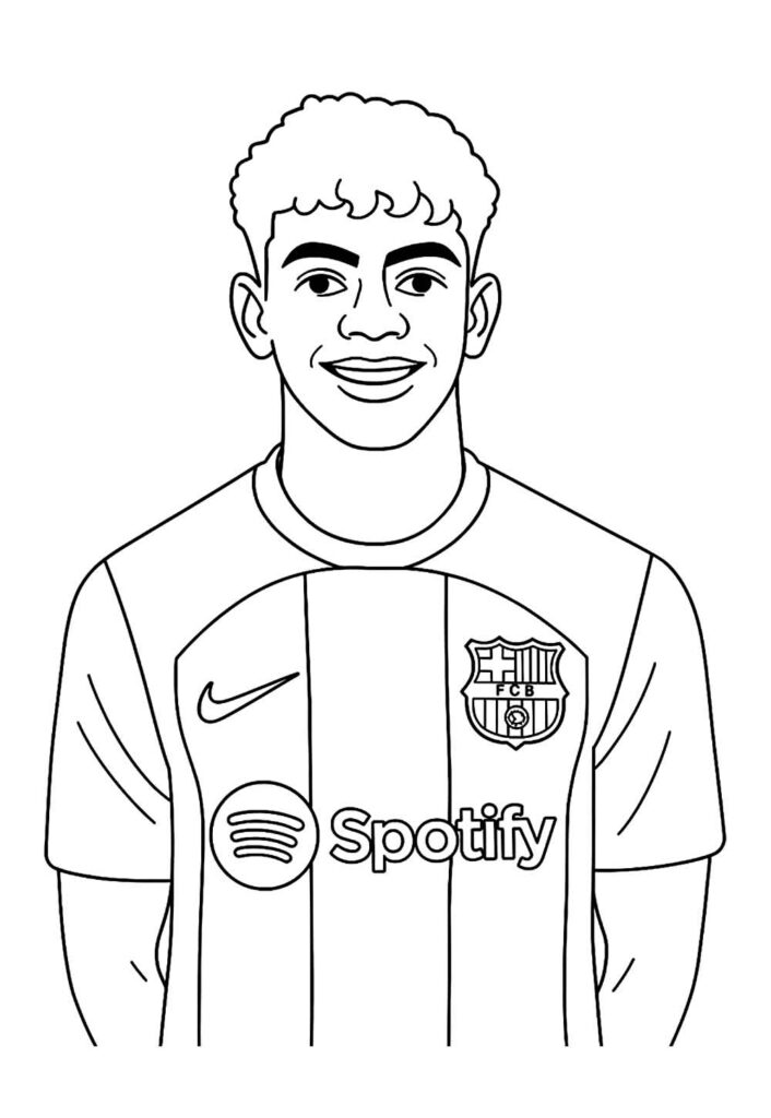 Lamine Yamal para colorir