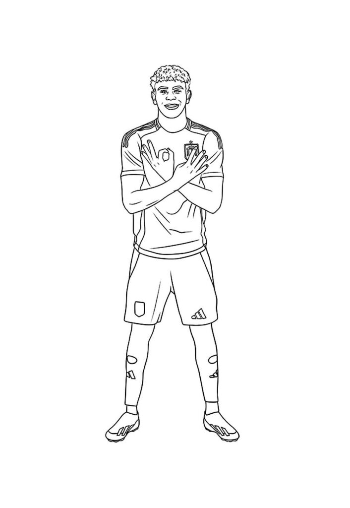 Desenho de Jogador de Futebol para colorir - Barcelona