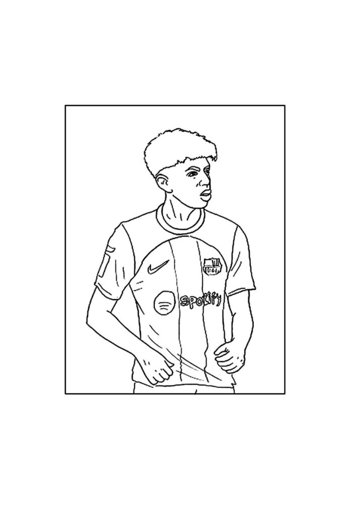 Desenho de Jogador de Futebol para colorir