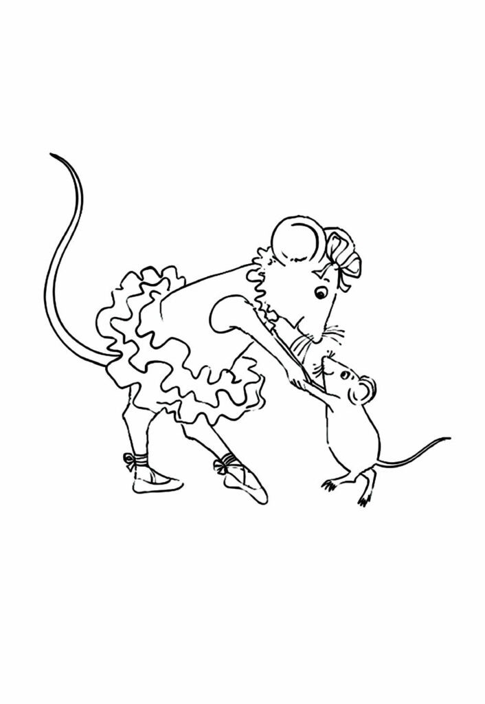 Angelina Ballerina para pintar