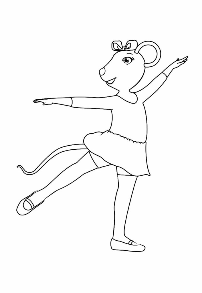Desenho Angelina Ballerina para colorir