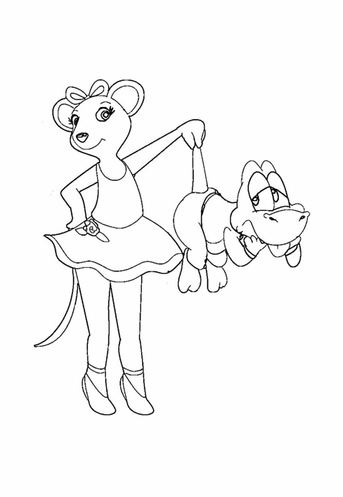 Angelina Ballerina - Desenho para colorir
