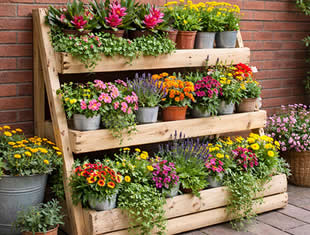 Decoração de Jardim com Pallet de Madeira