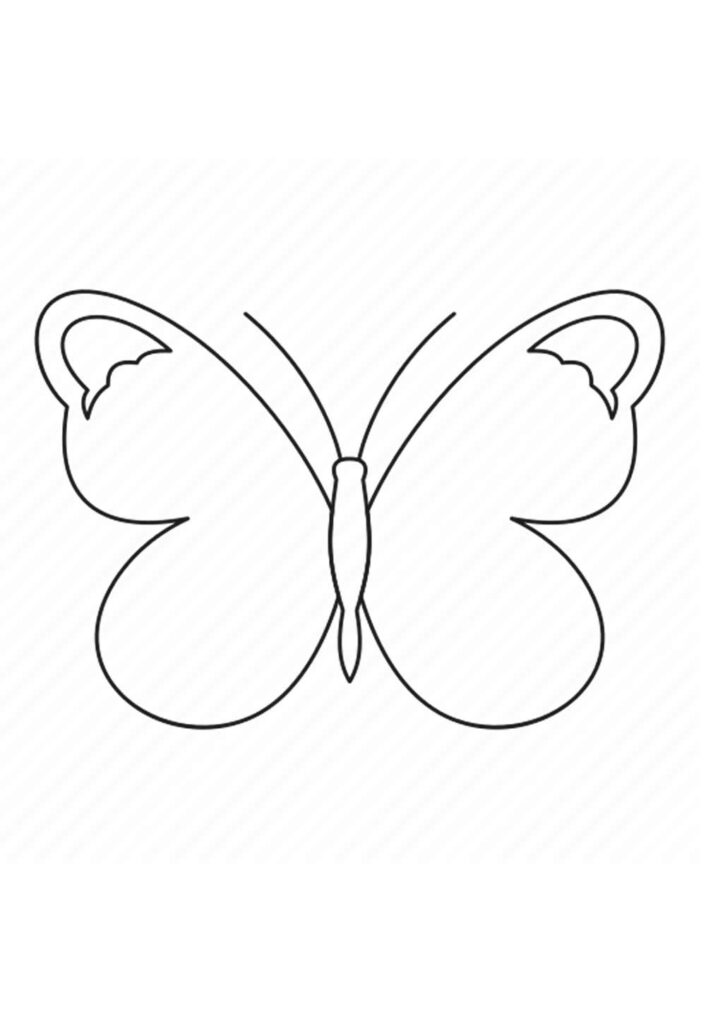 Borboleta Vazada - Molde para imprimir