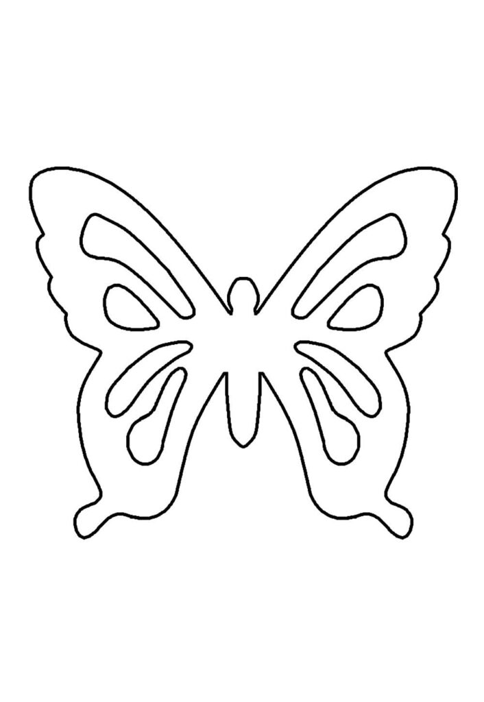 Molde de Borboleta Vazada para imprimir
