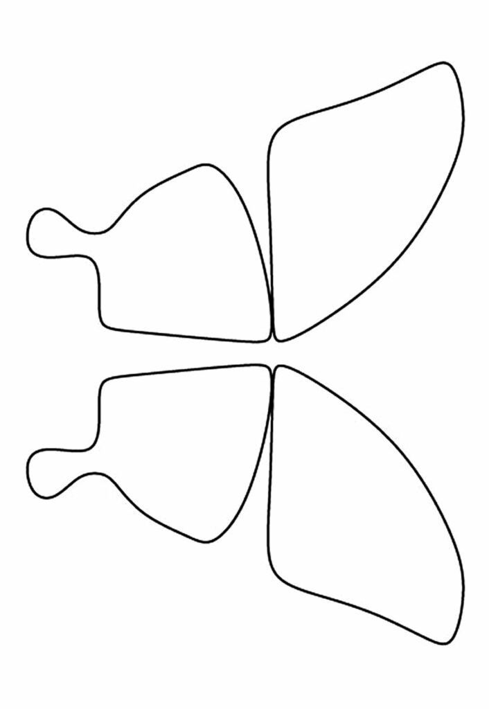Molde de Asas de Borboleta para imprimir
