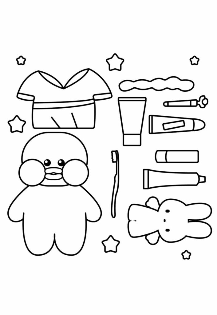 Desenho de Paper Duck para colorir