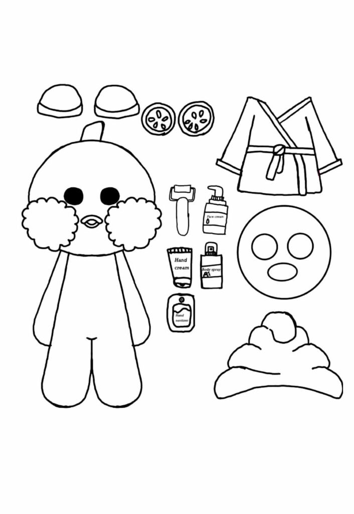Paper Duck para colorir