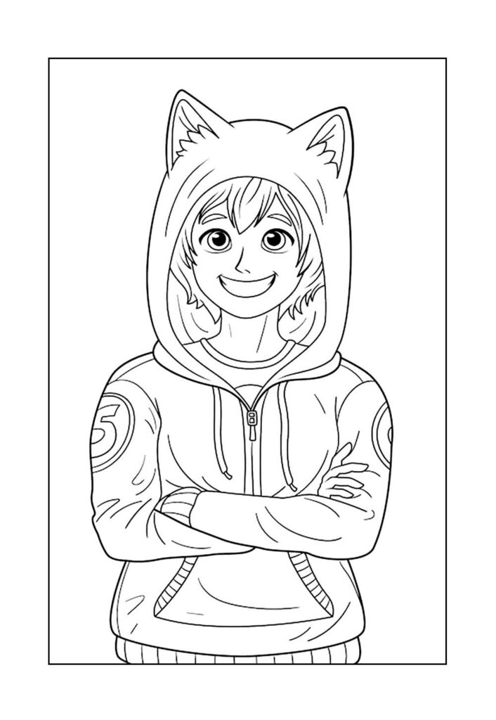 Desenho de Boruto para pintar