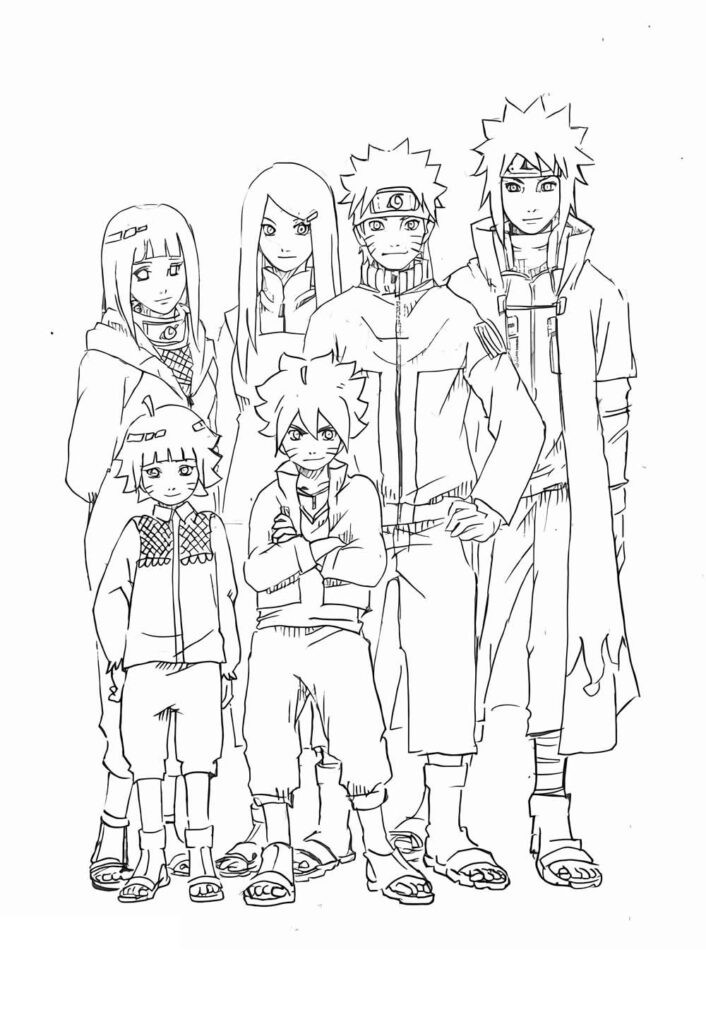 Desenho de Boruto para colorir