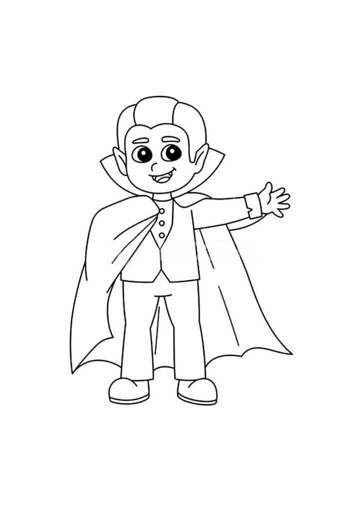 Desenho de Vampiro para colorir