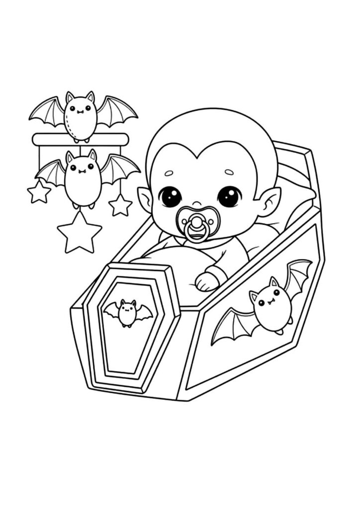 Desenho de Vampiro para pintar