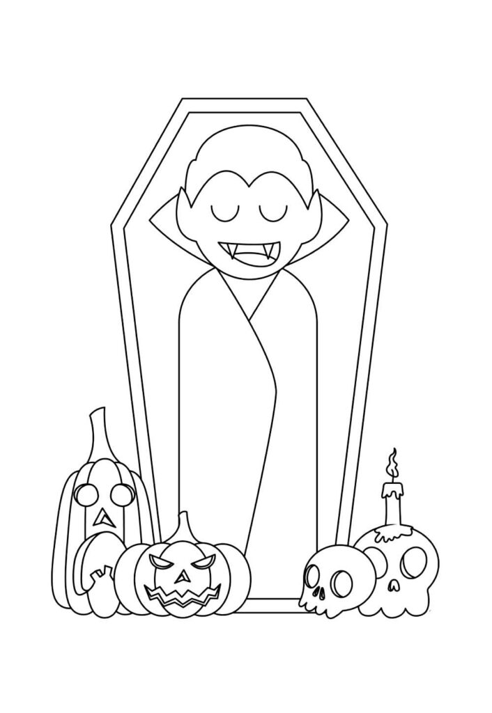 Desenho de Vampiro para colorir