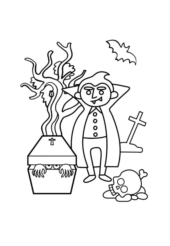 Desenho de Vampiro para pintar