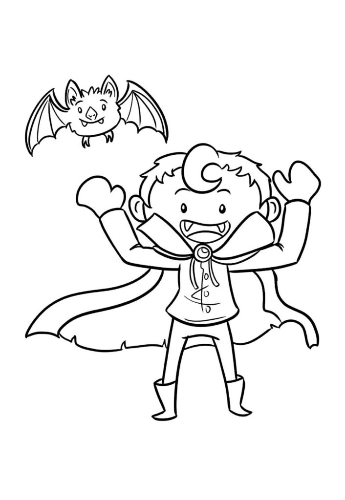 Desenho de Vampiro para imprimir