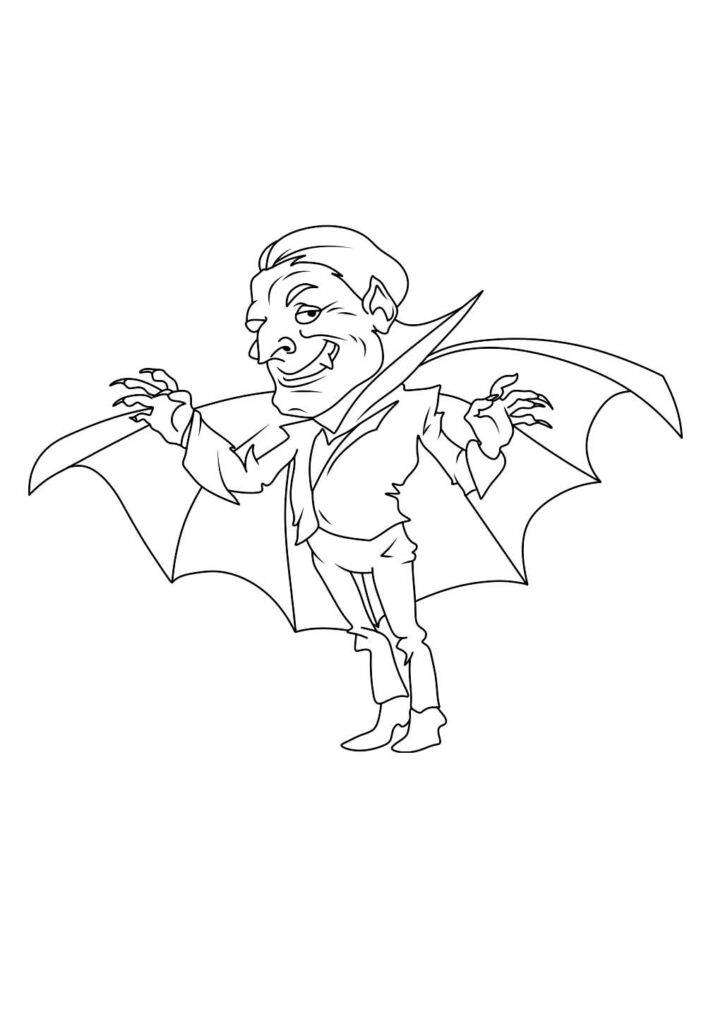 Desenho de Vampiro para colorir
