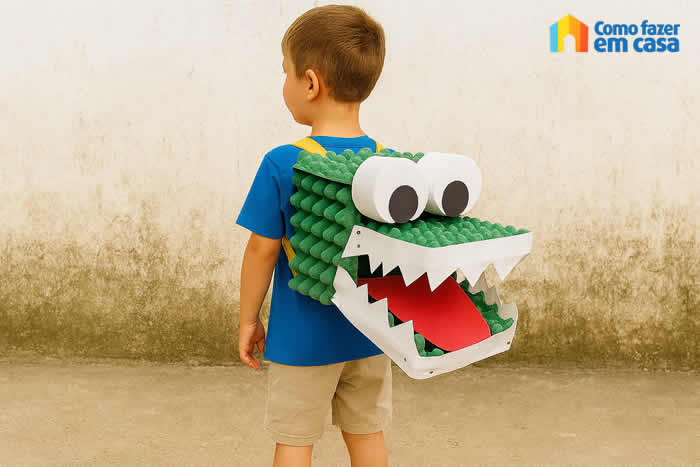 Mochila Maluca de Dragão com Bandeja de Ovos