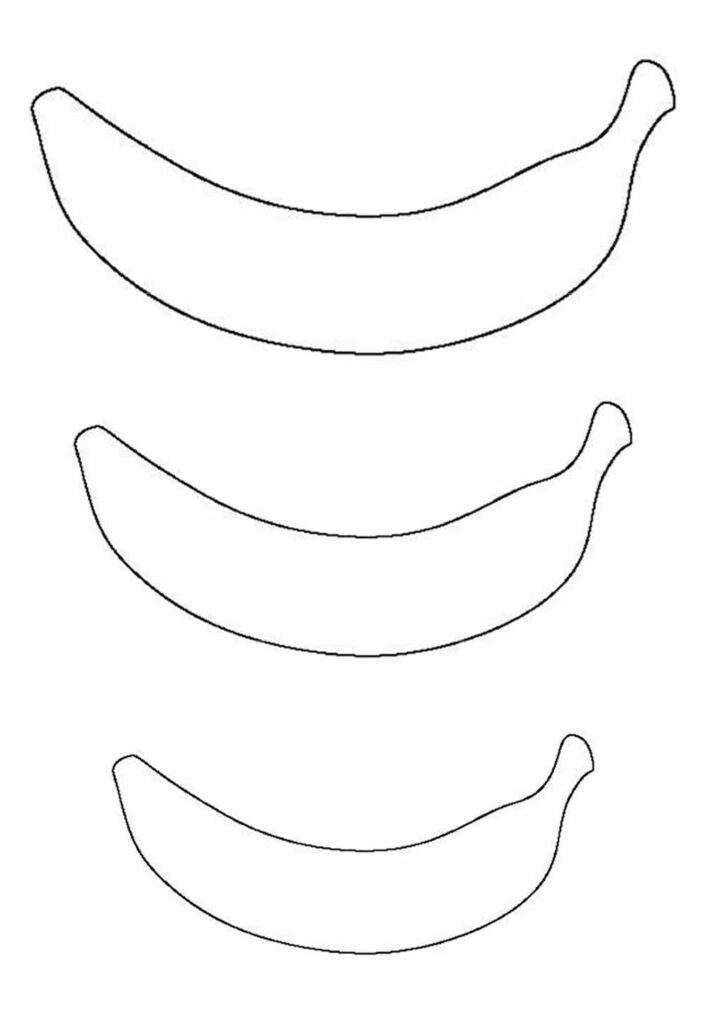 Molde de Bananas para imprimir