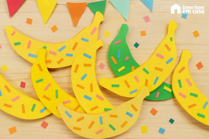 Bananas de Papel com Moldes