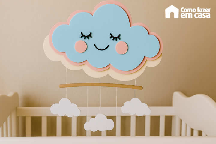 Decoração com Nuvem de EVA