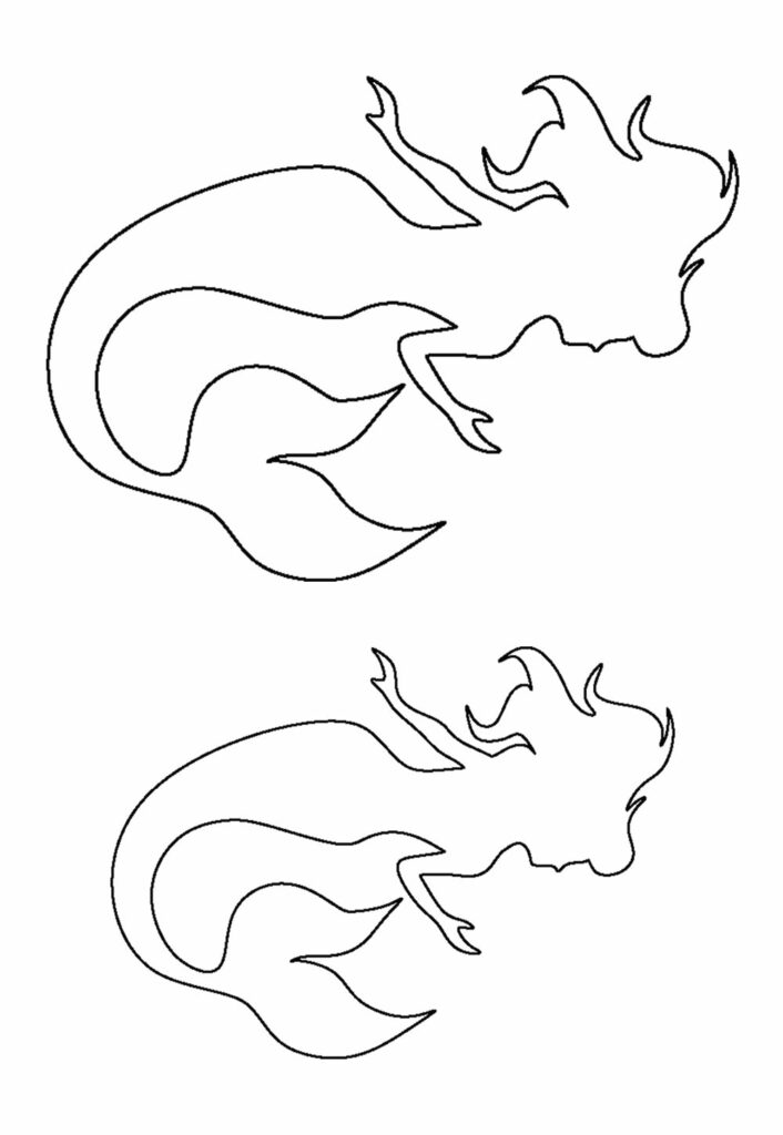 Molde de Sereias para imprimir