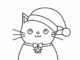 Desenhos de Gatinho de Natal para colorir