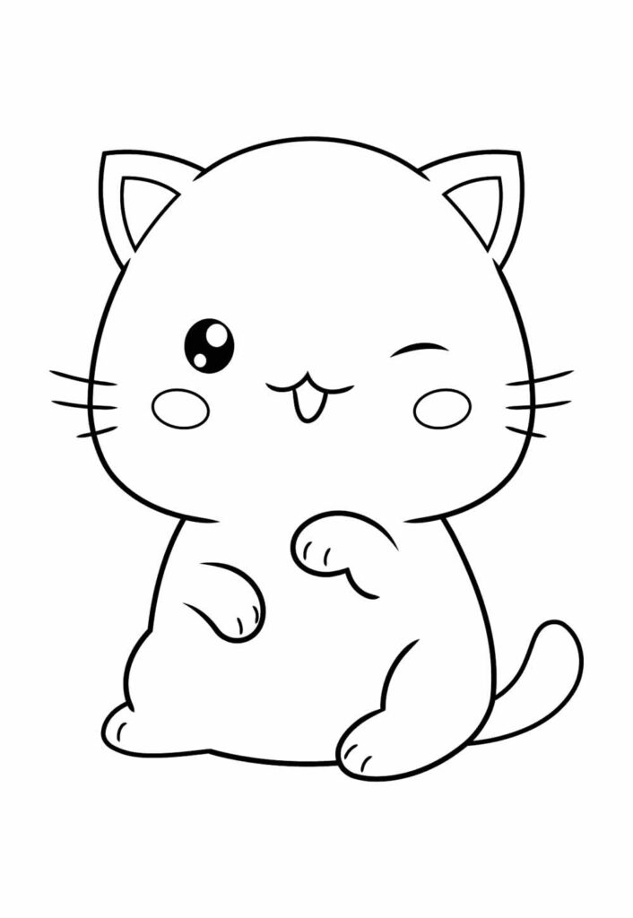 Desenho de Gato para pintar