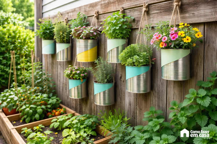 Decoração com Vasos de Latas