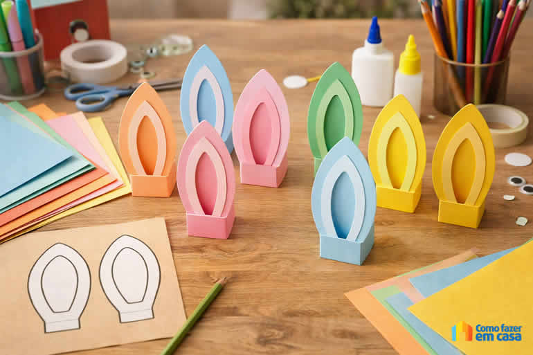 Moldes de Orelhas de Coelho