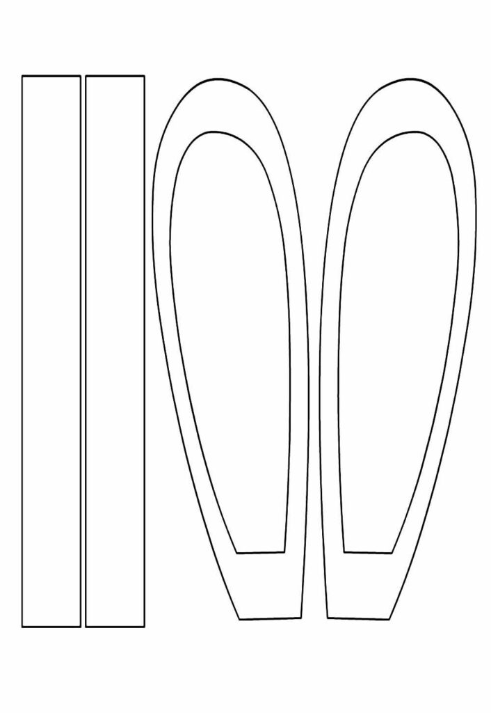 Moldes de Orelha de Coelho para Tiara