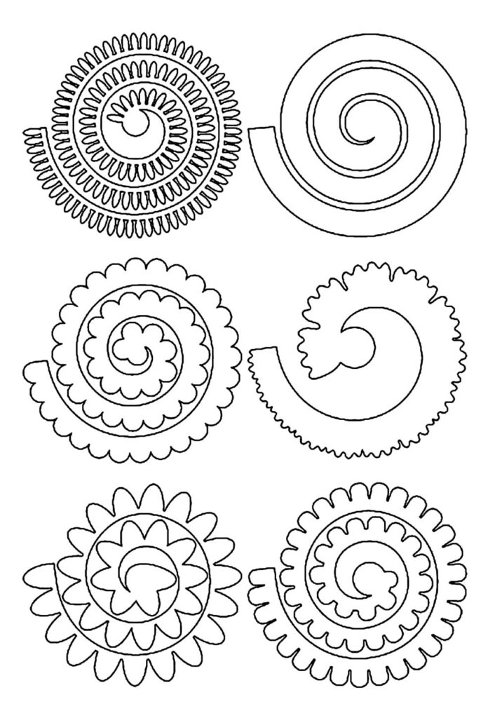 Moldes de Flores Espiral