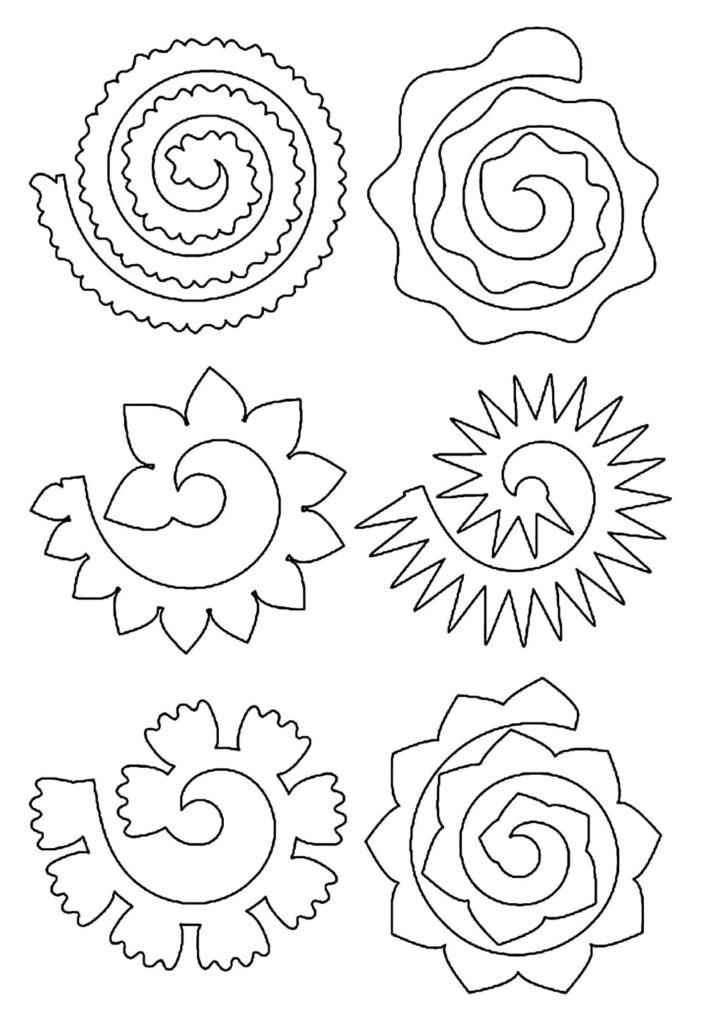 Moldes de Flores Espiral