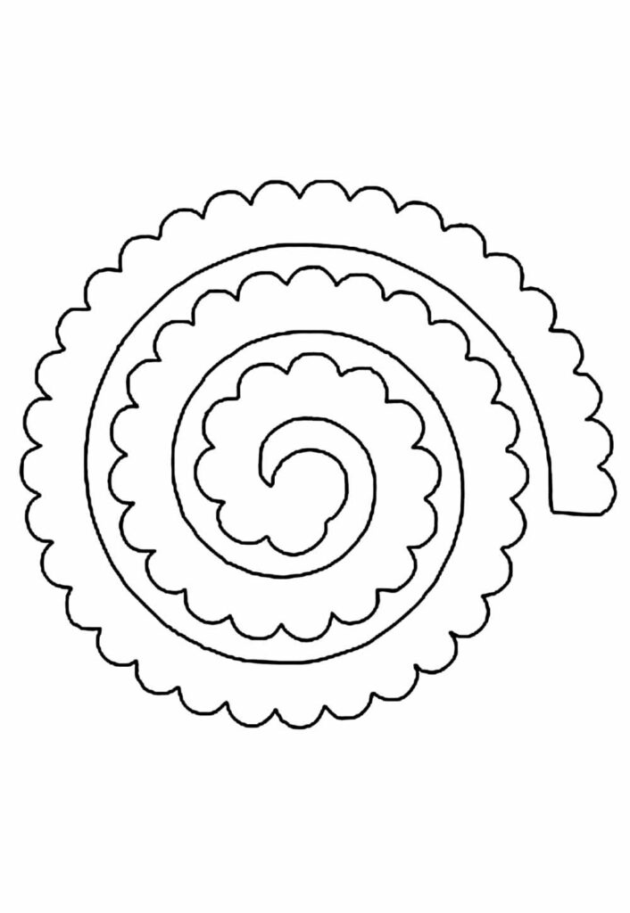 Molde em Espiral de Flor
