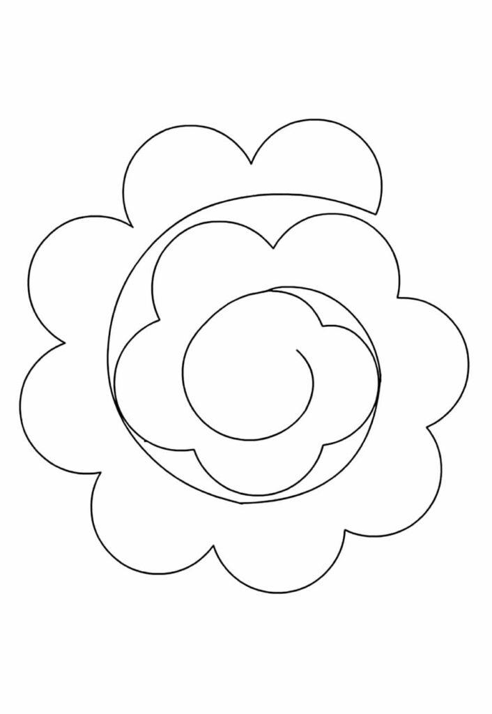 Molde em Espiral de Flor