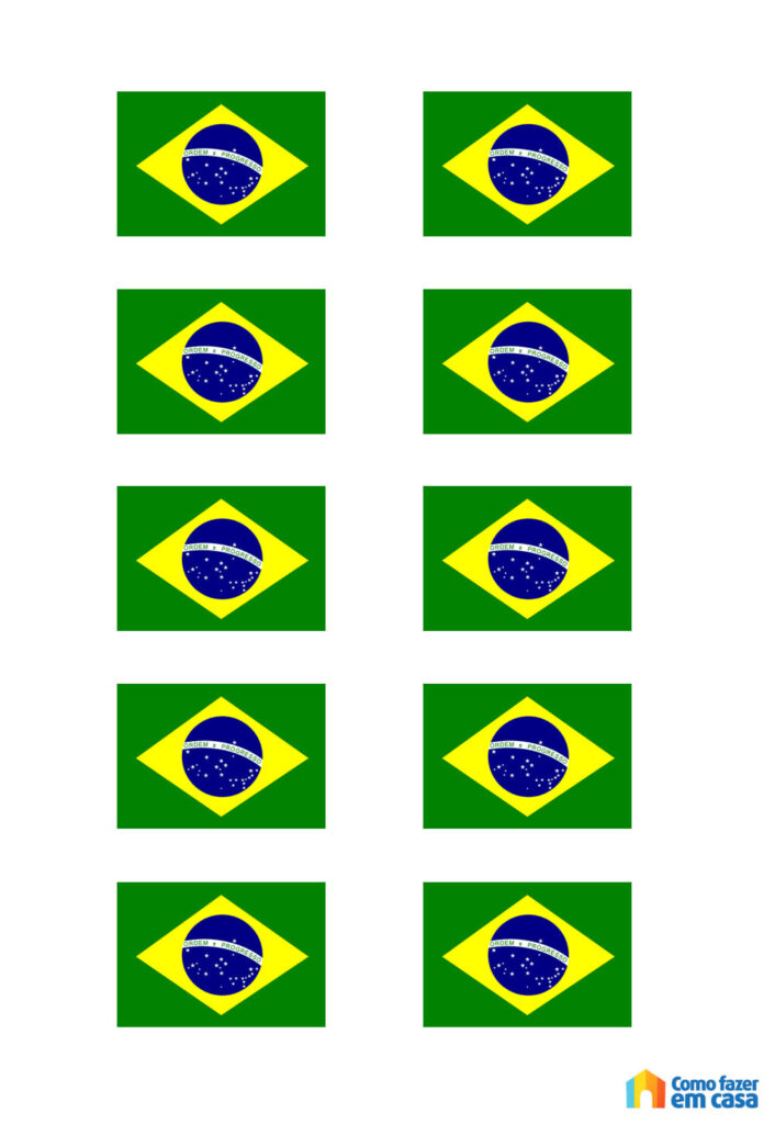 Molde da Bandeira do Brasil Pequena
