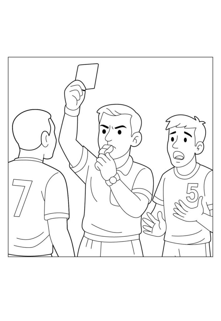 Desenho de Árbitro para pintar
