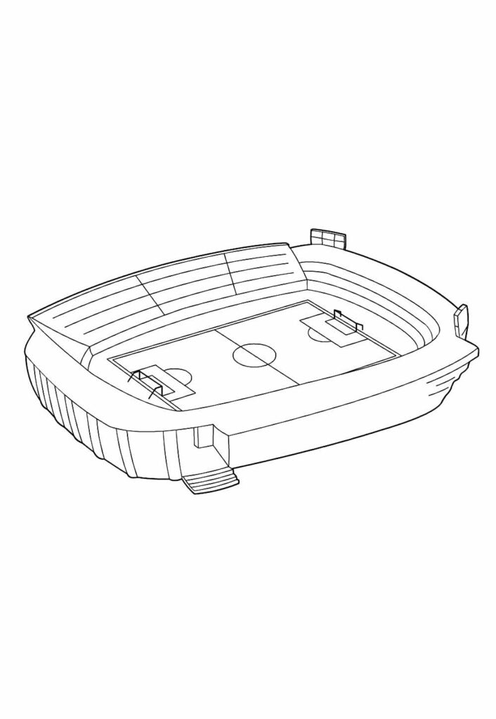 Desenho de Estádio de Futebol para colorir
