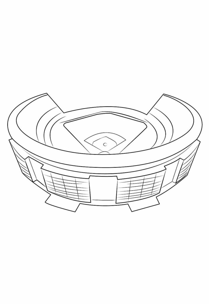 Desenho de Estádio de Futebol para colorir