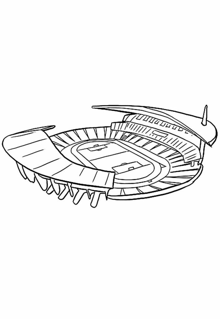 Estádio de Futebol para colorir