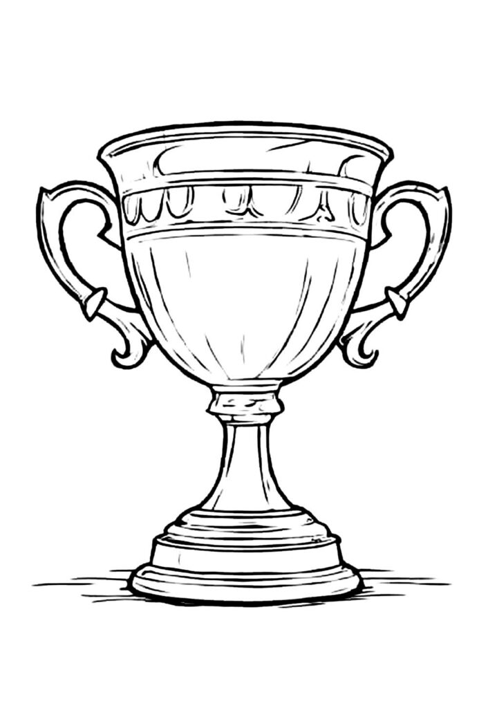 Desenho de Troféu da Copa do Mundo para pintar