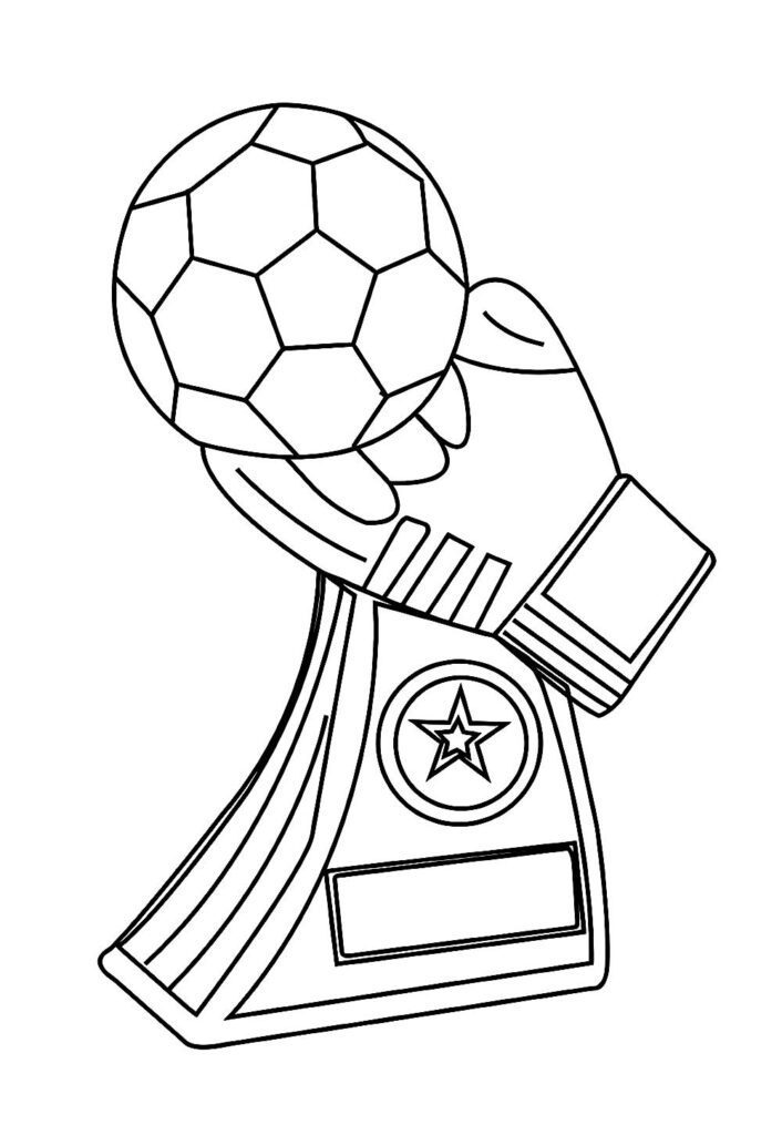 Desenho de Troféu da Copa do Mundo para pintar