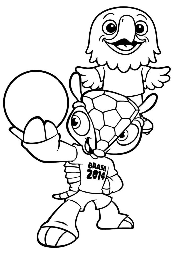 Desenho de Mascote da Copa do Mundo