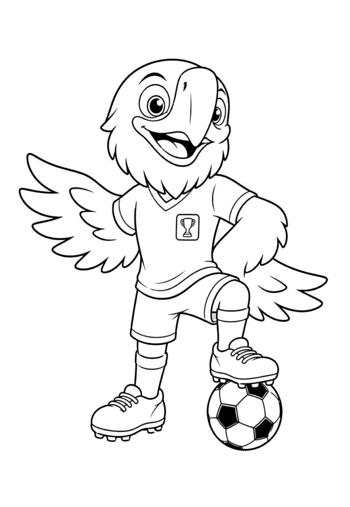 Desenhos de Mascote das Copa para pintar