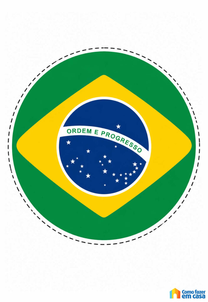 Molde Redondo da Bandeira do Brasil