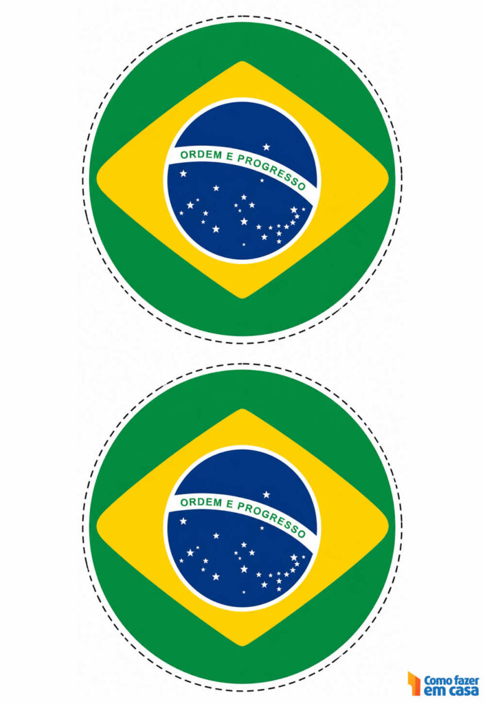 Moldes Redondos da Bandeira do Brasil