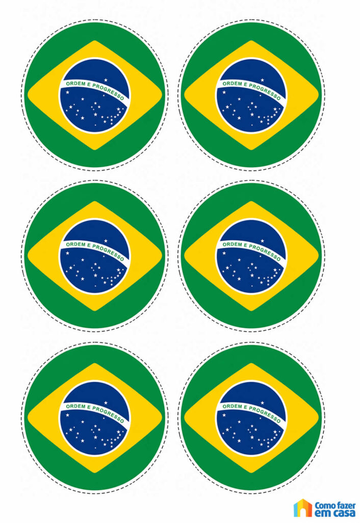 Moldes Redondos da Bandeira do Brasil
