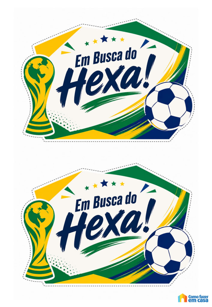 Molde de Enfeite do Brasil para Imprimir