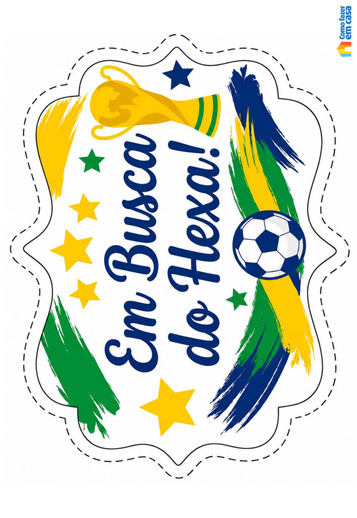 Molde de Enfeite do Brasil para Imprimir